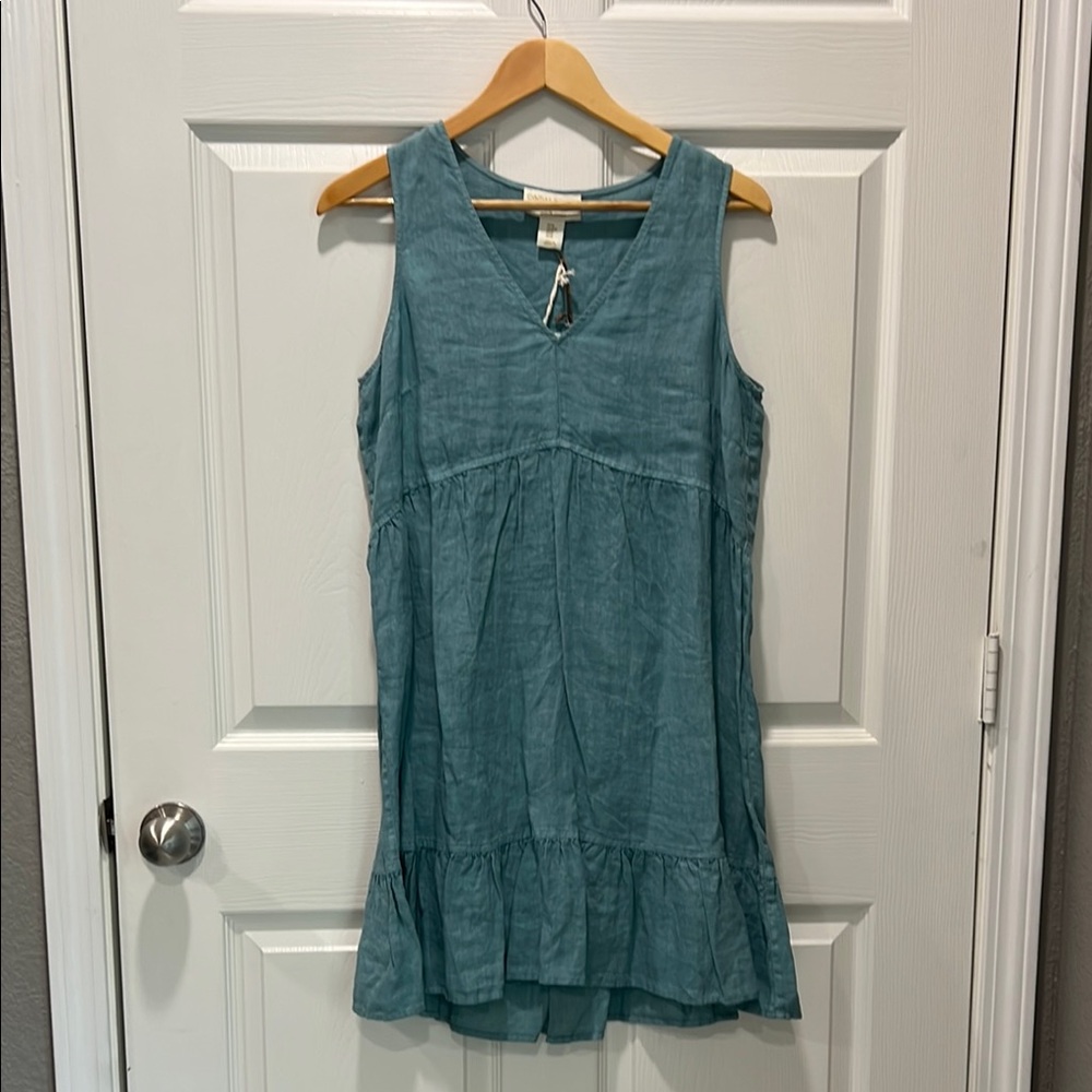 Cynthia Rowley Linen Top in Soft Blue